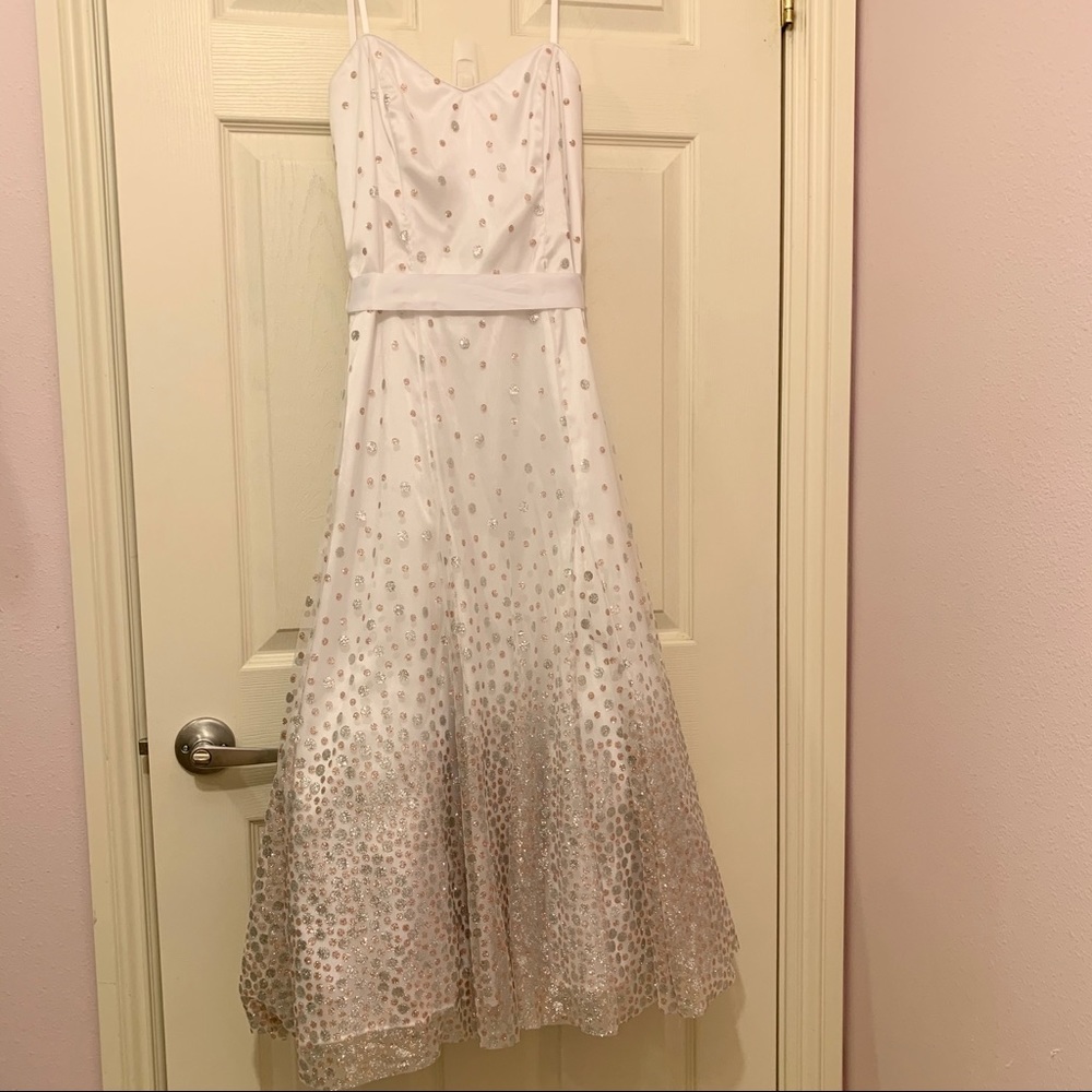 Josh & Jazz White Sparkly Dress